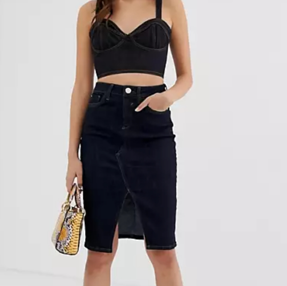 Denim Pencil Skirt
